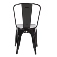 Stahlstuhl | Schwarz | 85,5 (h) x 44,5 x 52 cm
