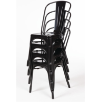 Steel Chair | Black | 85.5(h)x44.5x52cm