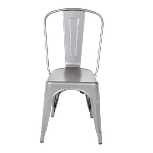  Bolero Chaise en acier | Gris | 85,5(h)x44,5x52cm 