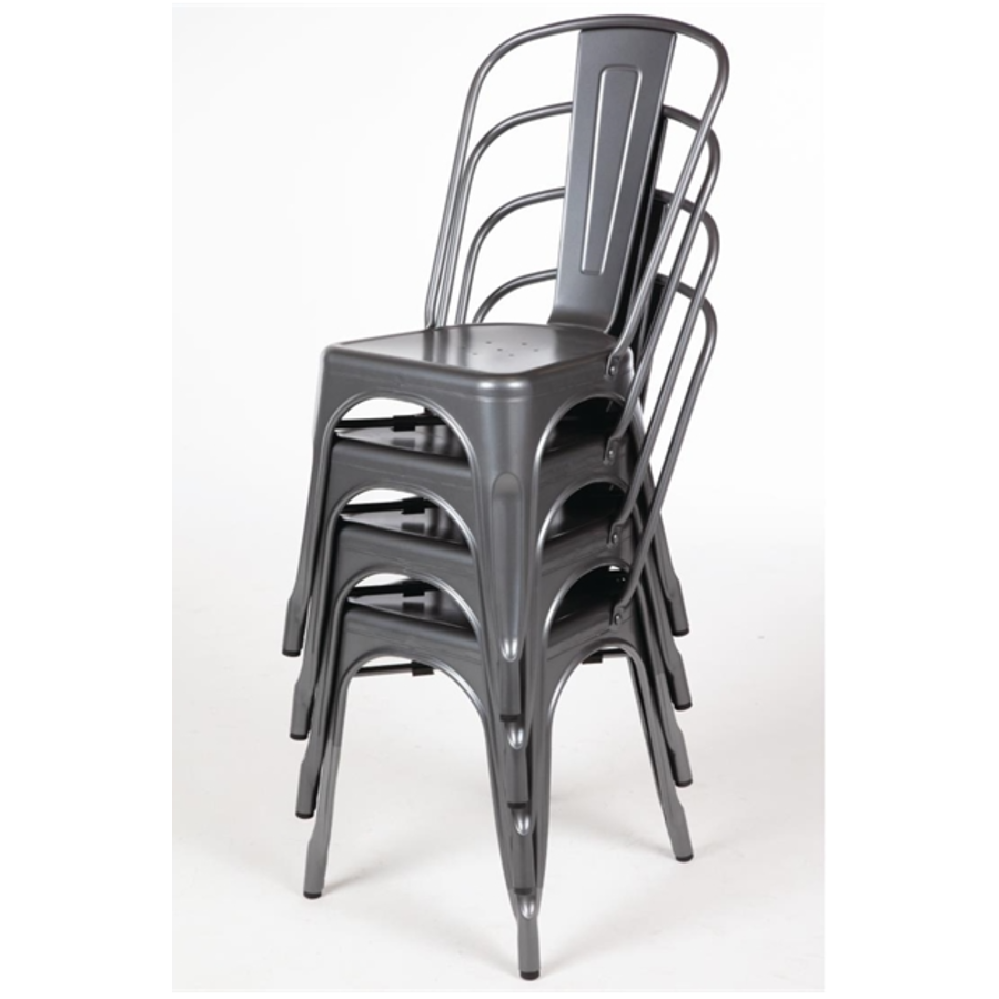 Steel Chair | Gray | 85.5(h)x44.5x52cm