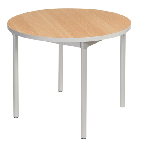  HorecaTraders Table ronde environnementale | Effet bouleau | 71(h)x90cm 