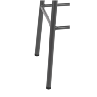 Tabouret de bar Cantina avec siège en bois | Gris métallisé | 78(h)x42x42cm