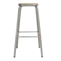 Tabouret de bar Cantina avec siège en bois | Acier galvanisé | 78(h)x40x40cm