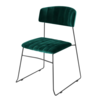 HorecaTraders Mundo Velvet Chair | Green | 79(h)x55x54cm