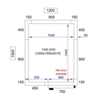 Koel/vriescel | 120x150x201(H) cm | Met motor | 0/+5 °C