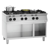 Cuisinière à gaz | acier inoxydable | Gaz | 120x70x91(H) cm | 6 brûleurs