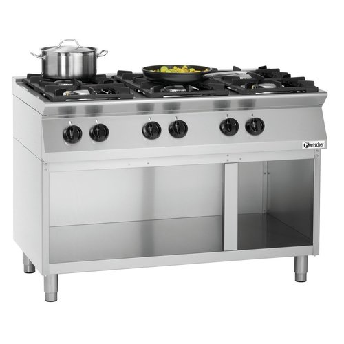  Bartscher Gas stove | stainless steel | gas | 120x70x91(H) cm | 6 burners 