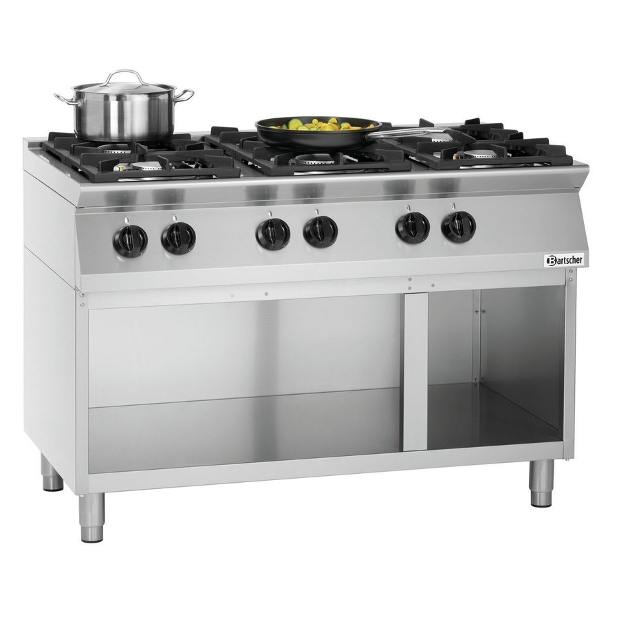Gas stove | stainless steel | gas | 120x70x91(H) cm | 6 burners