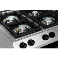 Cuisinière à gaz | acier inoxydable | Gaz | 120x70x91(H) cm | 6 brûleurs