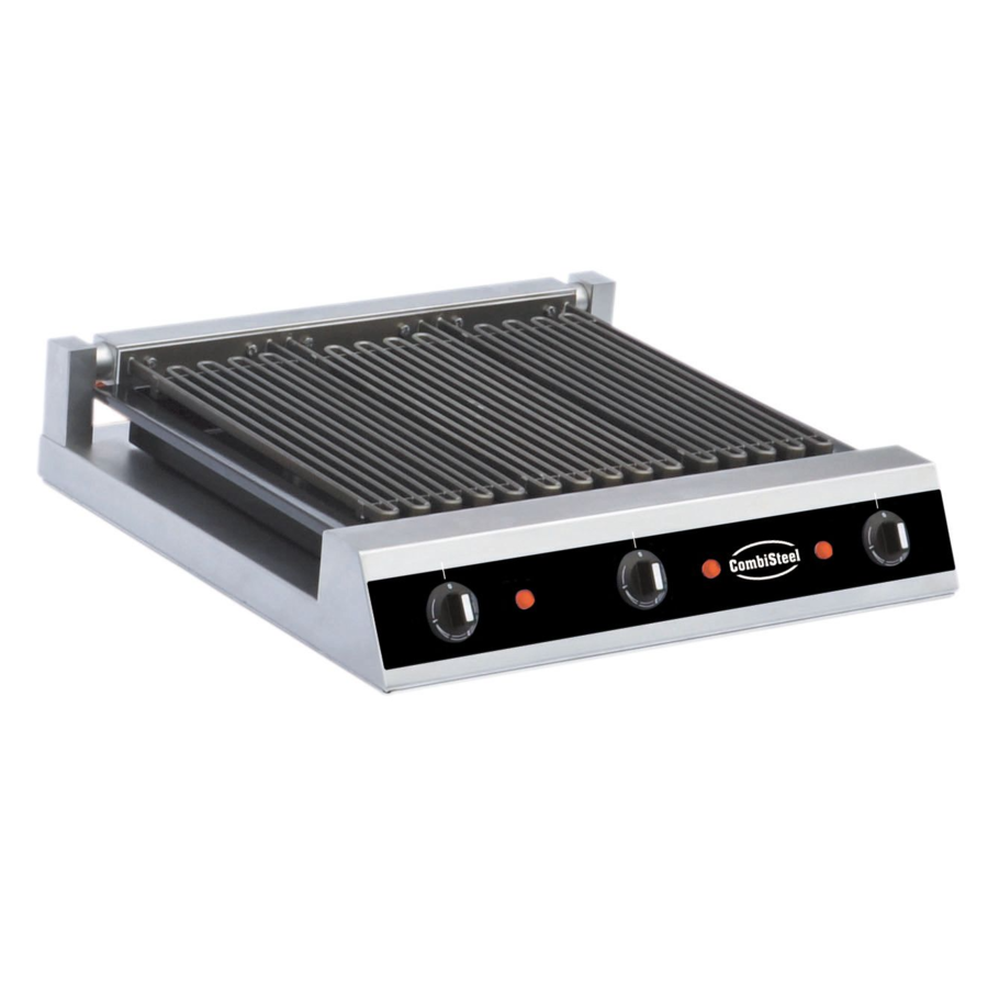 Water bath grill | 3 elements | 54,5x60x13(H) cm | 4.8 kW