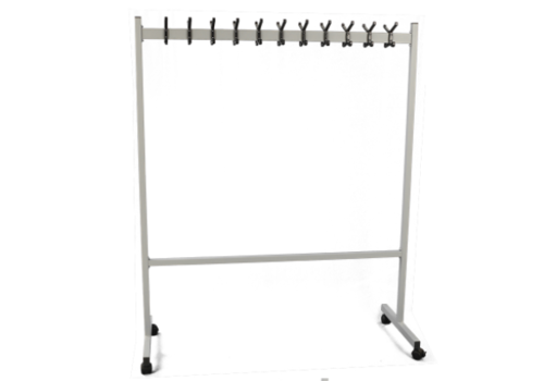  HorecaTraders Mobile wardrobe rack double-sided | Black 