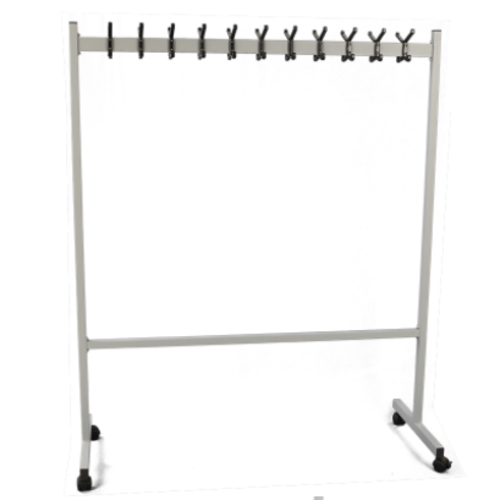  HorecaTraders Mobile wardrobe rack double-sided | Black 