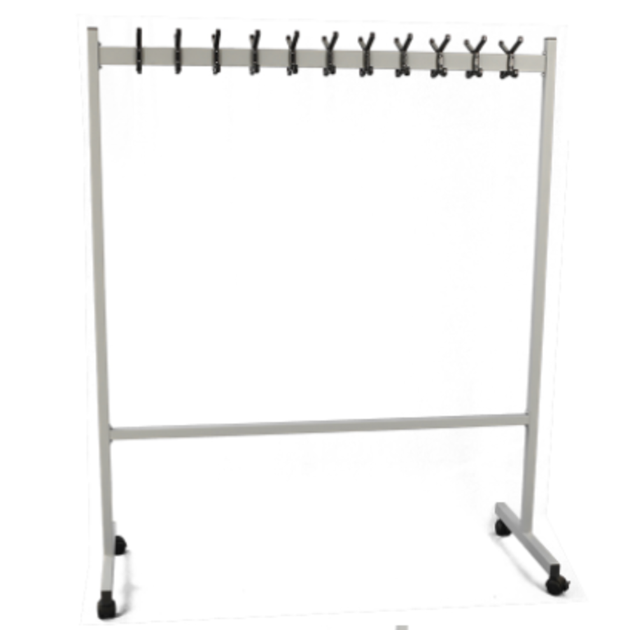 Mobile wardrobe rack double-sided | Black