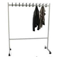 Mobile wardrobe rack double-sided | Black