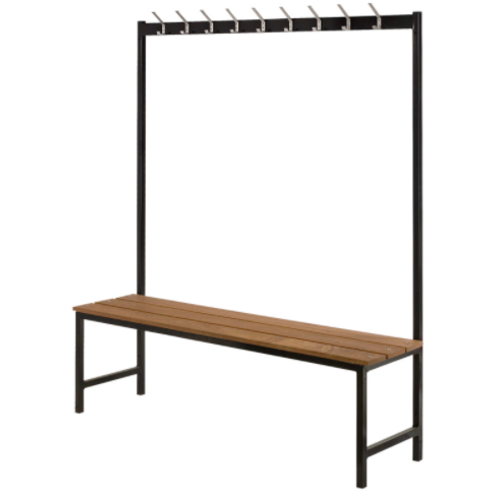  HorecaTraders Wandgarderobe met bank | Zwart 