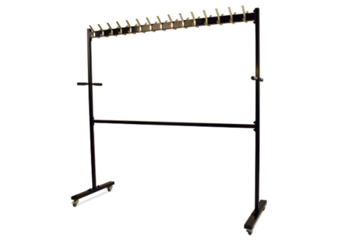  HorecaTraders Mobile wardrobe rack | Black 