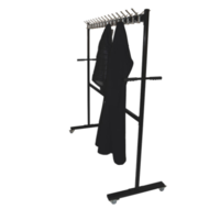 Mobile wardrobe rack | Black