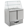 Combisteel Refrigerated Saladette glass stand | Stainless steel | 90x70x85/131(H) cm