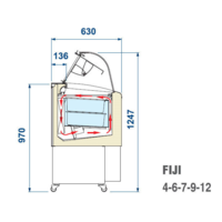 Ice cream display case | FIJI | Forced (3 sizes)