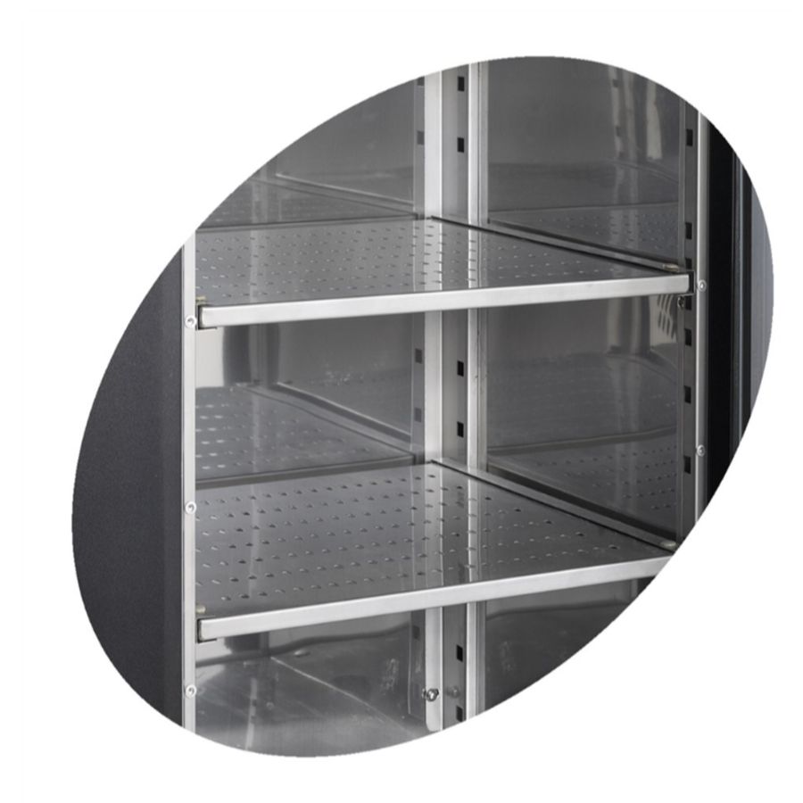 Refroidissement de barres | Noir | 3 portes en acier | 200x51x86 cm