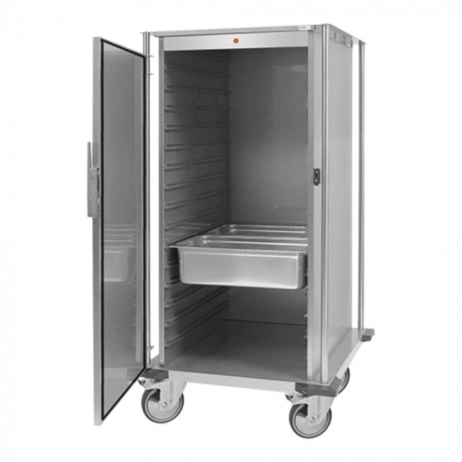 Warming trolley GN2/1 | stainless steel | H 157cm x W 81.5cm x 89.8cm