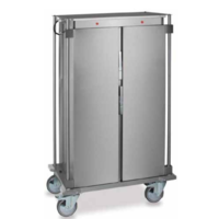 Warmhaltewagen GN2/1 | Edelstahl | H 157 cm x B 81,5 cm x 89,8 cm