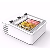 HorecaTraders Eisvitrine MINI CREAM 3 LED