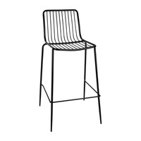 Barhocker | Edelstahl schwarz | 4 Stück