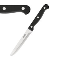 Round tip steak knives | 12 Pieces | Black