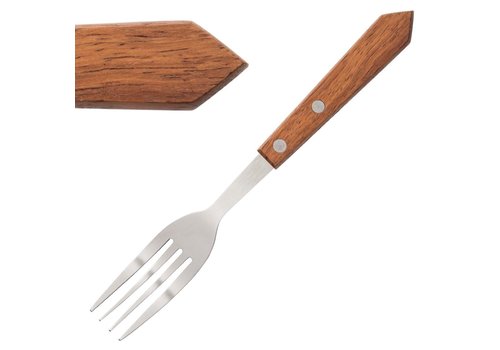  Olympia Fourchette à steak | 12 pièces | Bois | 19 cm 