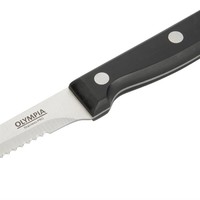 Steakmesser mit Wellenschliff | 12 Stück | Schwarz