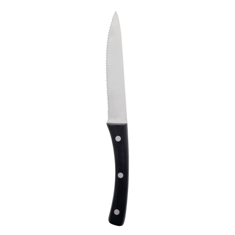 Couteau à steak Angus | 12 pièces | Noir | 22,9 cm