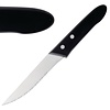 HorecaTraders Steak Knives | 12 pieces | Black | 25 cm