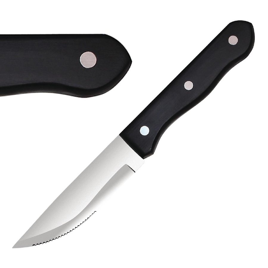 Jumbo Steak Knife | 12 pieces | Black