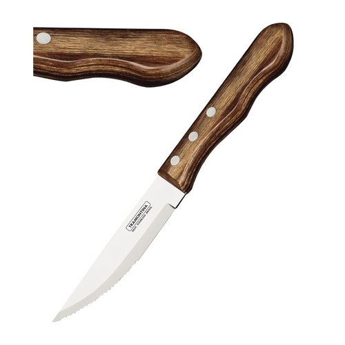  HorecaTraders Jumbo Steak Knife | 4 pieces | Wood 