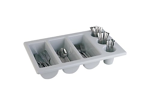  APS Séparateur de couverts | 6 compartiments | Plastique | 32 x 53 x 10 cm 