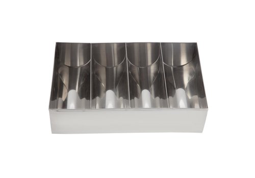  Olympia Cutlery dispenser | 4 compartments | stainless steel 