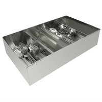 Cutlery dispenser | 4 compartments | stainless steel