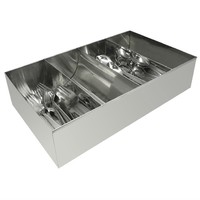 Séparateur de couverts | 4 compartiments | Acier inoxydable
