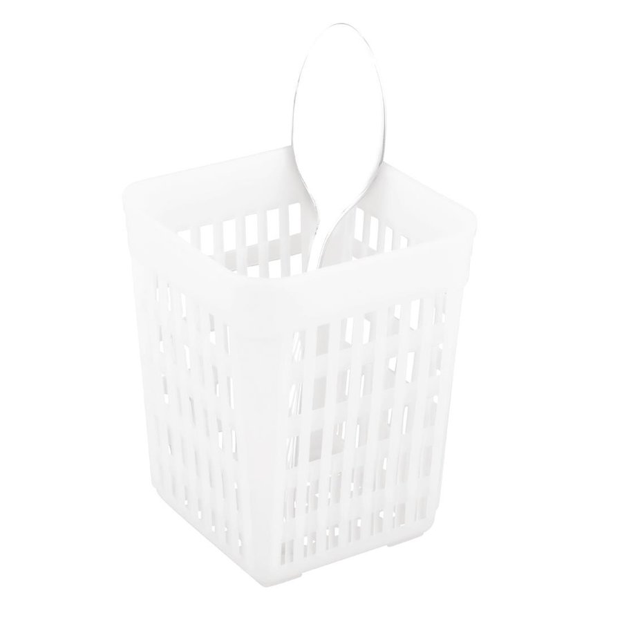 Couverts tasse carré | Plastique | 11 x 11 x 14 cm