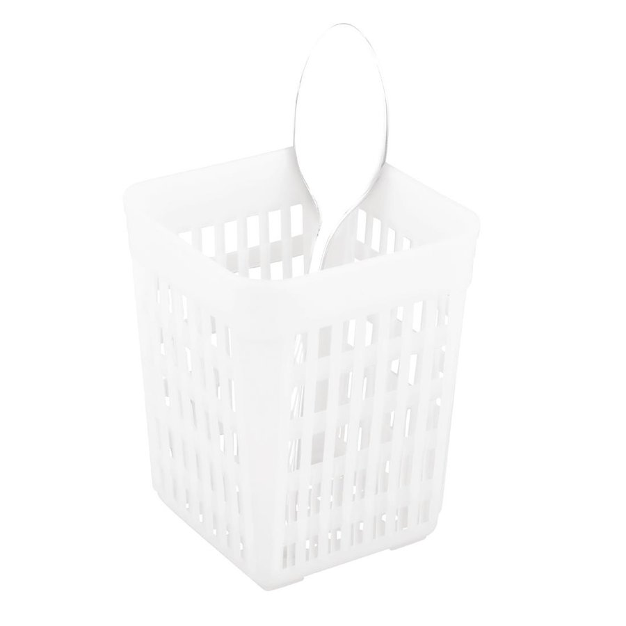 Cutlery cup square | Plastic | 11x11x14cm
