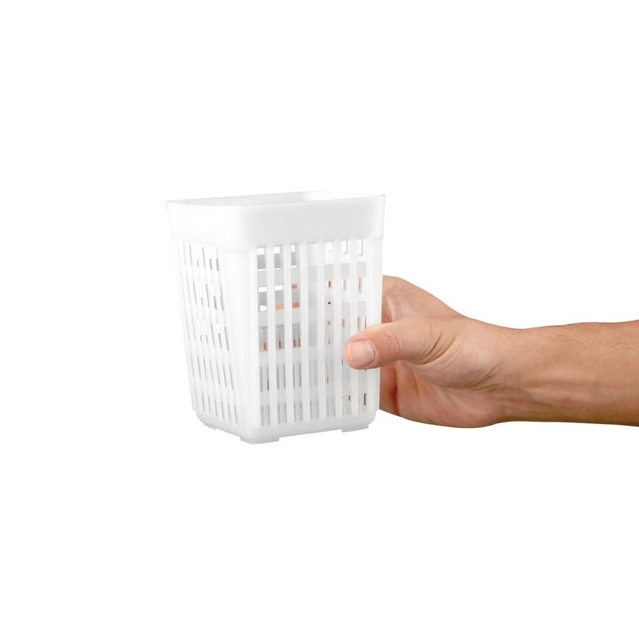Couverts tasse carré | Plastique | 11 x 11 x 14 cm