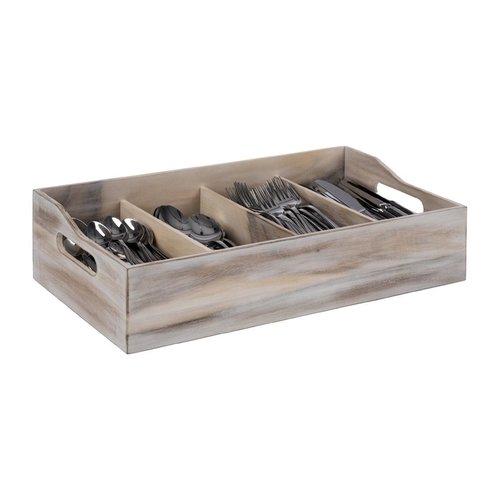  APS Vintage cutlery divider | 4 compartments | Acacia wood 