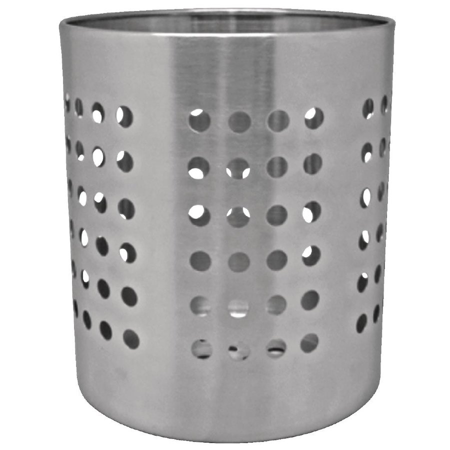 Cutlery cup round | stainless steel | Ø12 x 13 cm