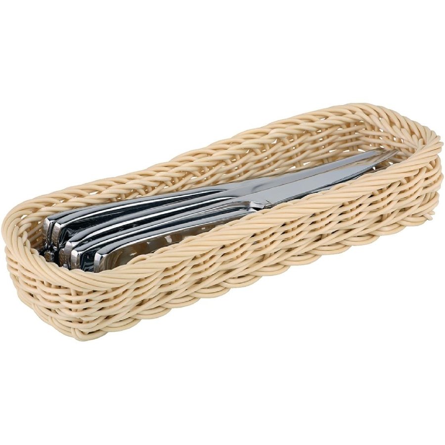 Porte-couverts en rotin | Rectangulaire | Plastique | 27 (l) cm