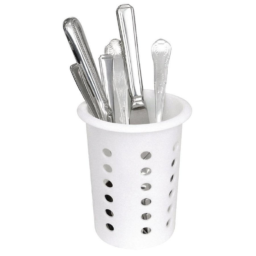 Couverts tasse ronds | Blanc | Plastique