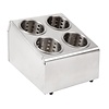 Olympia Cutlery holder | 4 compartments | stainless steel