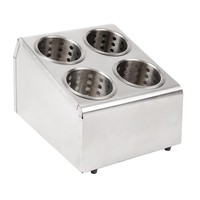 Cutlery holder | 4 compartments | stainless steel