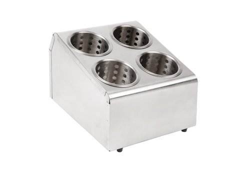  Olympia Cutlery holder | 4 compartments | stainless steel 