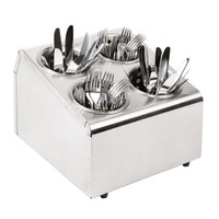 Cutlery holder | 4 compartments | stainless steel